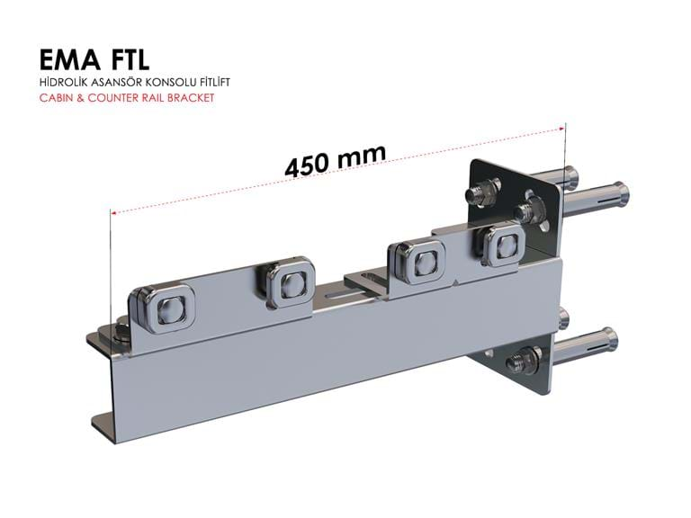 Attache De Guide De Rail D'ascenseur Fitlift (Cadre L).