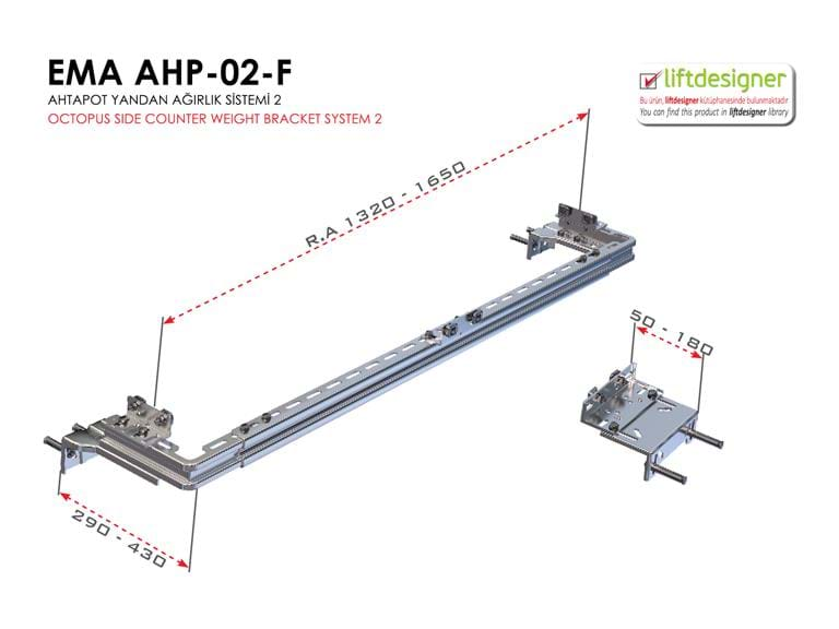 Octopus 2 Fixing Bracket System For Double Counterweights Type Gate.