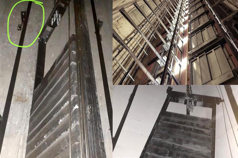 Depreme Dayanıklı Asansörler için Kılavuz Rayları Kırılma Riski Olmayan Konsollarla Sabitleyin.